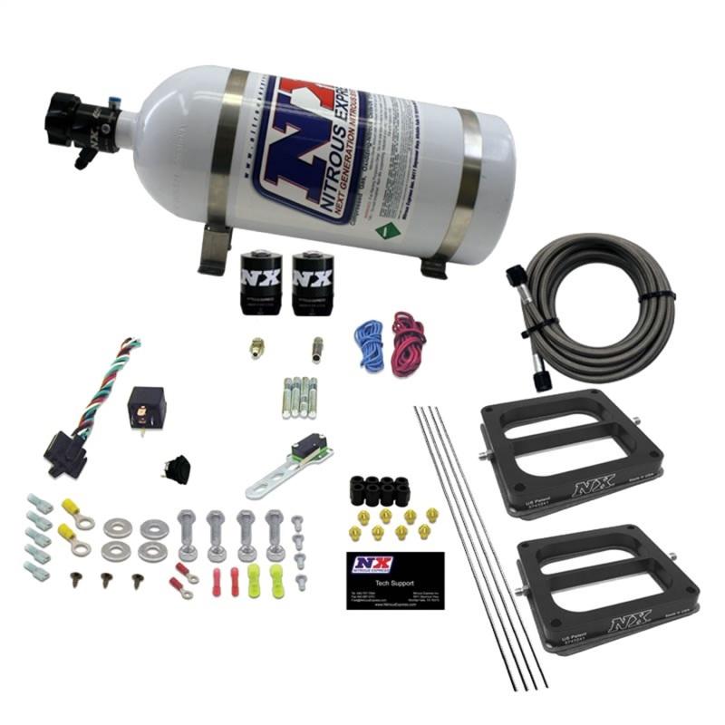 Nitrous Express Dual/Dominator/Gasoline Nitrous Kit (50-300HP) w/10lb Bottle 30270-10 Main Image