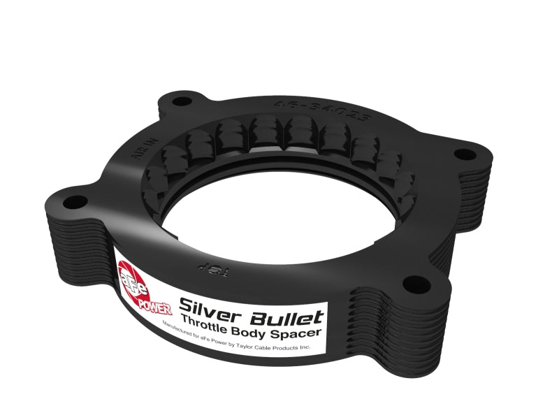 aFe 2020 Vette C8 Silver Bullet Aluminum Throttle Body Spacer / Works With aFe Intake Only - Black 46-34023B