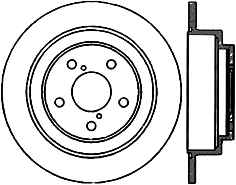 StopTech Sport Cryo Drilled/Slotted Brake Rotor; Rear Right