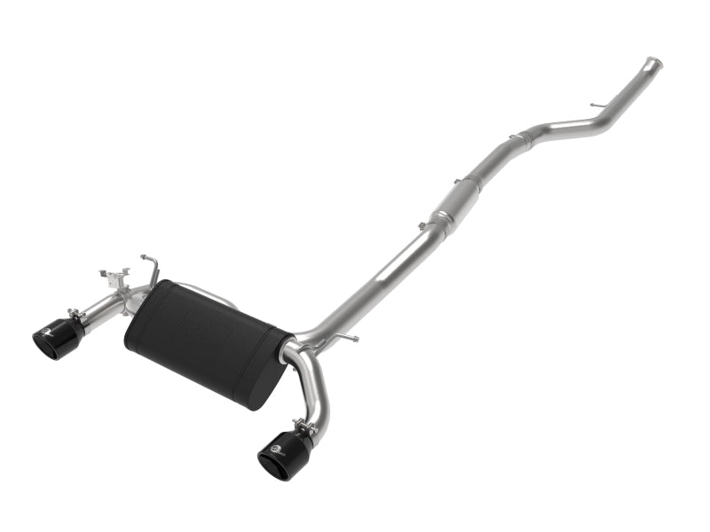 aFe MACH ForceXP 3IN to 2.5IN 304SS Cat-Back Exhaust System w/ Black Tips 14-16 BMW M235i (F22/23) 49-36347-B