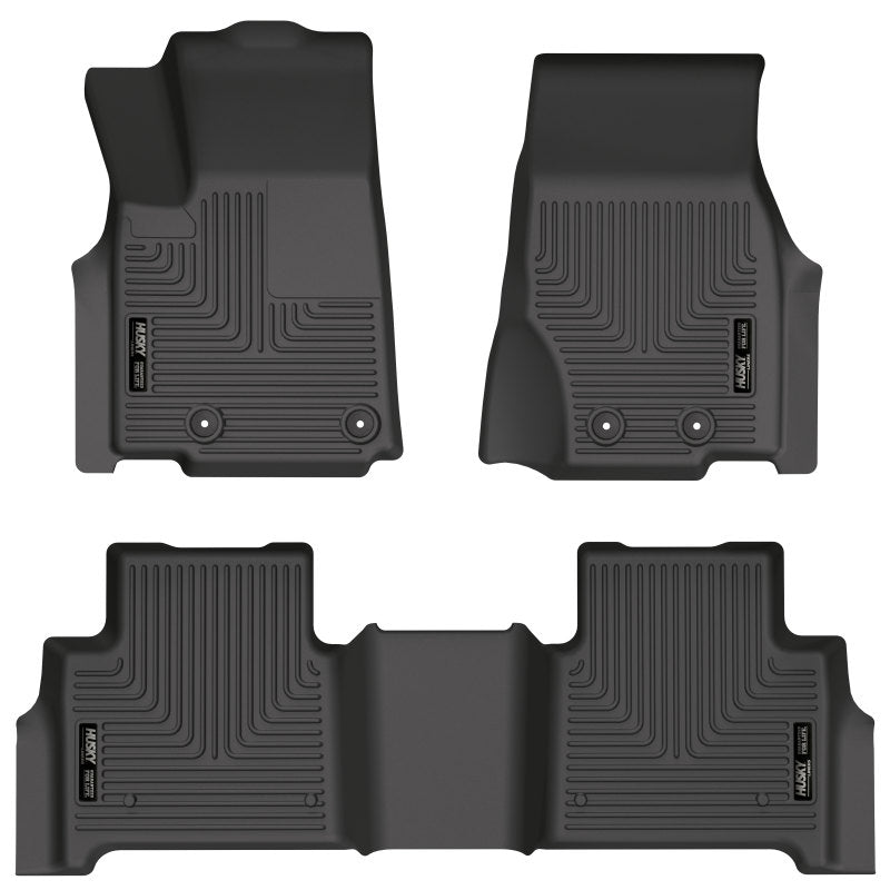 Husky Liners 2022 Jeep Grand Cherokee (New Style) Weatherbeater Black Front & 2nd Seat Floor Liner 95411