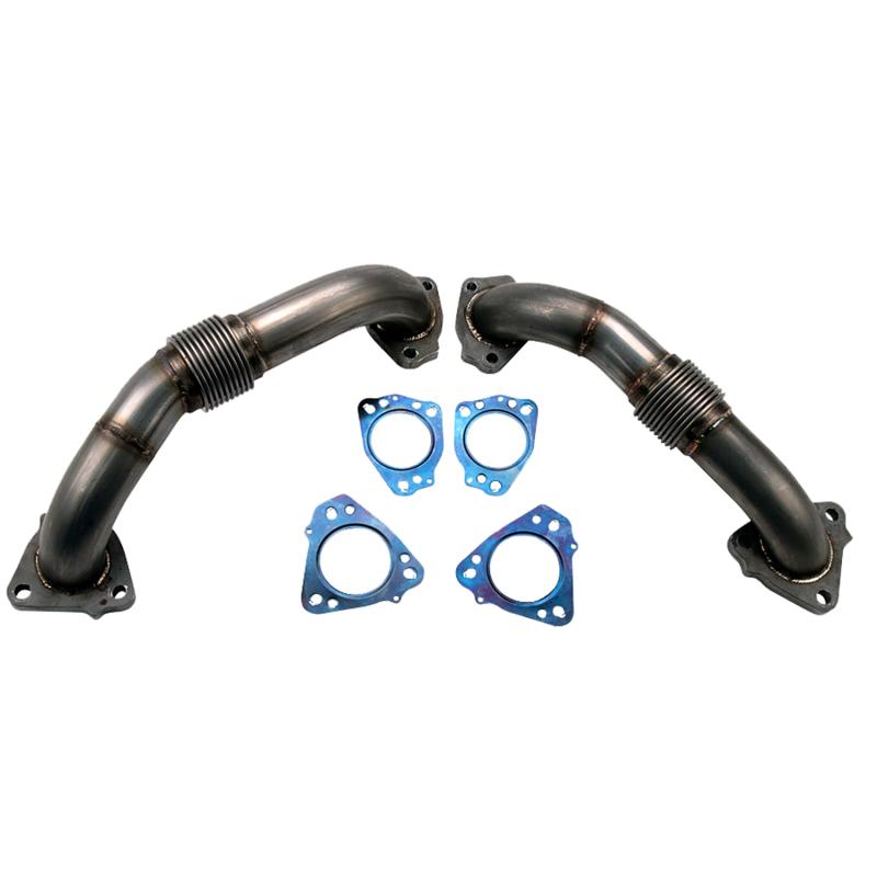 Wehrli 17-19 Chevrolet 6.6L L5P Duramax 2in Stainless Up Pipe Kit w/Gaskets WCF100624 Main Image