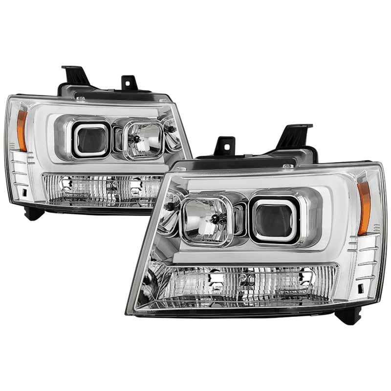 Spyder 07-14 Chevy Suburban/Tahoe V2 Projector Headlights LED Turn Sig Chrome PRO-YD-CSUB07V3-SB-C 5086235
