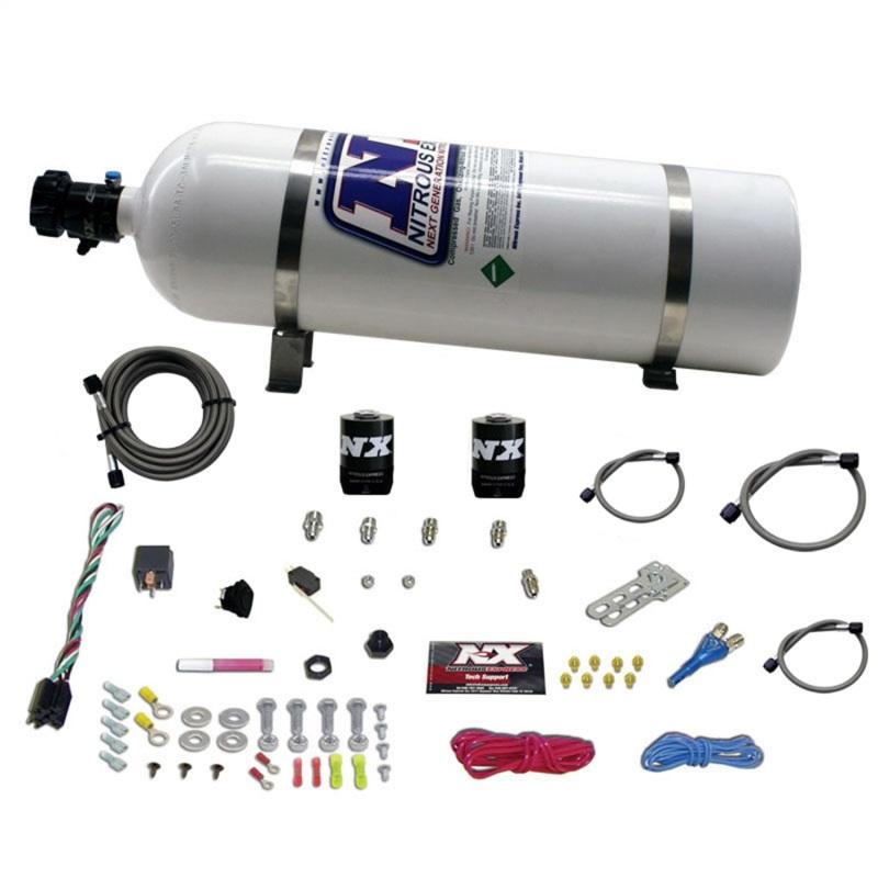 Nitrous Express All Ford EFI Single Nozzle Nitrous Kit (35-150HP) w/15lb Bottle 20922-15 Main Image