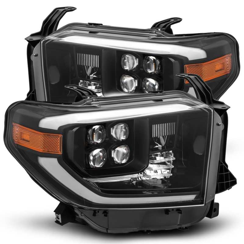 AlphaRex 14-20 Toyota Tundra NOVA LED Projector Headlight Plank Style Alpha Black w/Activation Light 880728 Main Image