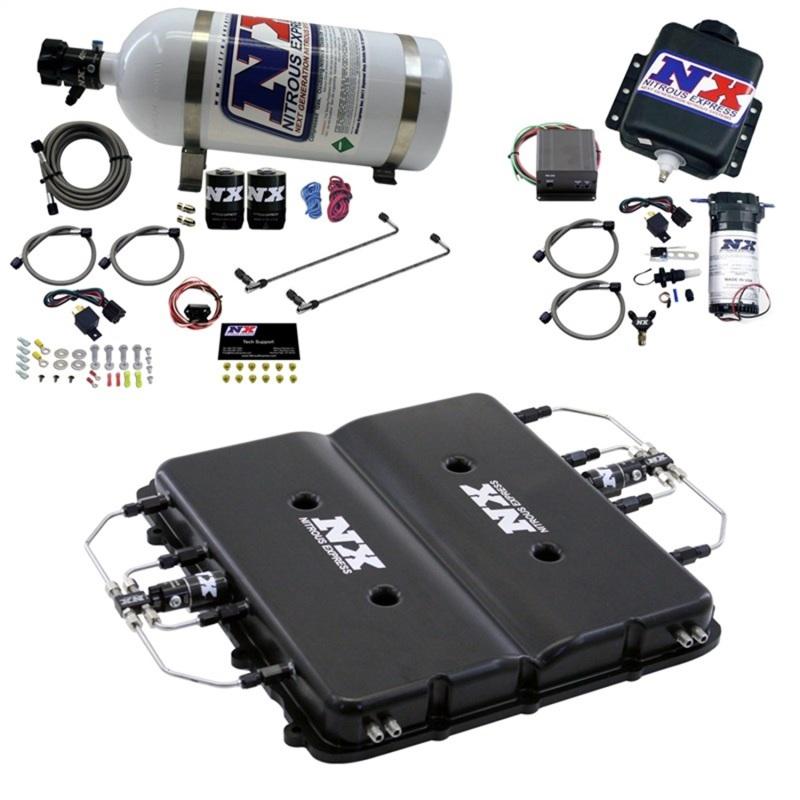 Nitrous Express Nitrous & Water Injection Nitrous Kit w/Billet LT4 Supercharger Lid w/o Bottle 20939BMF-00 Main Image