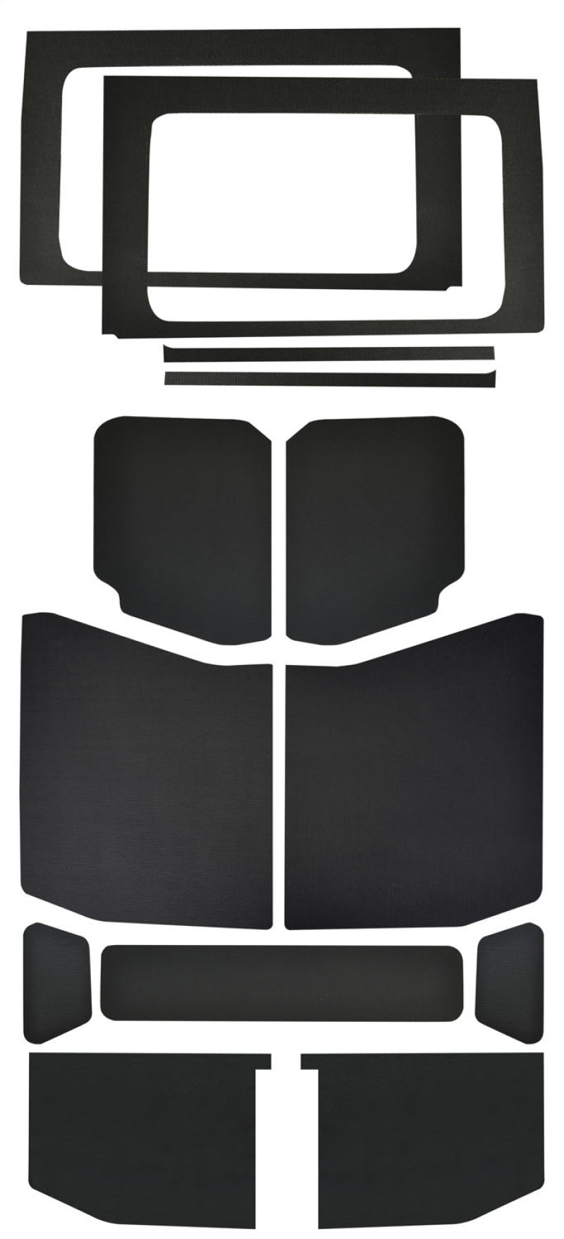 DEI 2018-Up Jeep Wrangler JL 4-Door Leather Look Headliner Complete Kit 13-pc - Black 50182