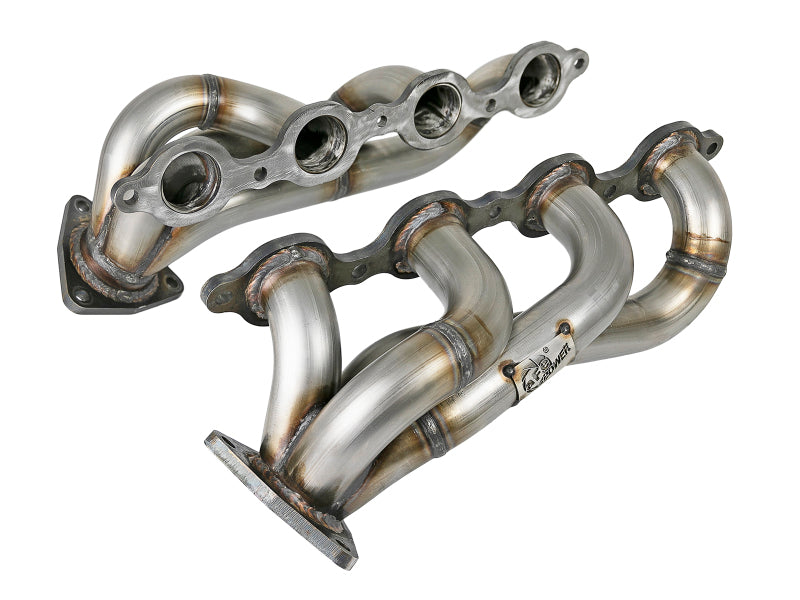 aFe Twisted Steel 1-3/4in 304SS Shorty Headers 2019 GM Silverado / Sierra 1500 V8-5.3L/6.2L 48-34134