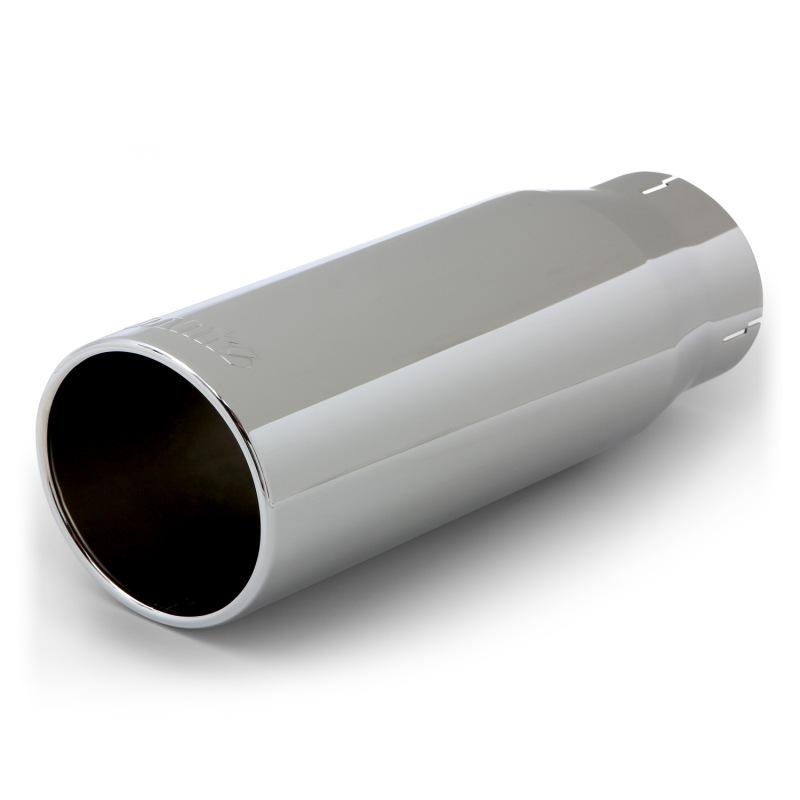 Banks Power Tailpipe Tip Kit - SS Round Straight Cut - Chrome - 3.5in Tube - 4.38in X 12in 52922 Main Image