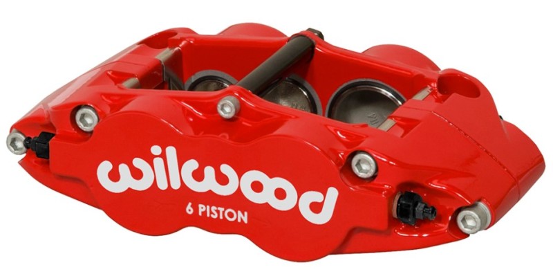 Wilwood Caliper Forged Narrow Superlite L/H FNSL6R-DS Dust Seal 1.62/1.12 1.10in Rotor Width - Red 120-14437-RD