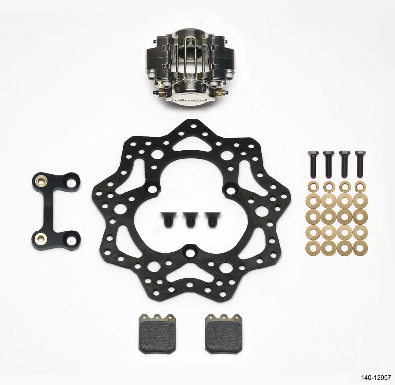 Wilwood Dynapro Single LW Left Front Kit - Sprint 11.00in Scalloped Steel Rotor 140-12957 Main Image