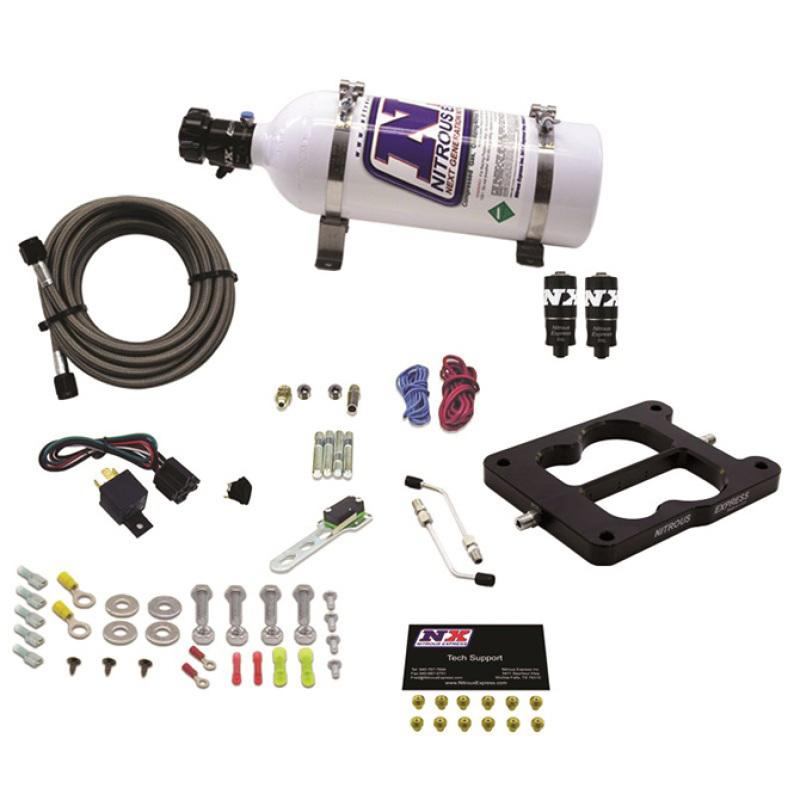 Nitrous Express Q-Jet/Holley Spread Bore Hitman Plus Nitrous Kit (50-200HP) w/5lb Bottle 40081-05 Main Image