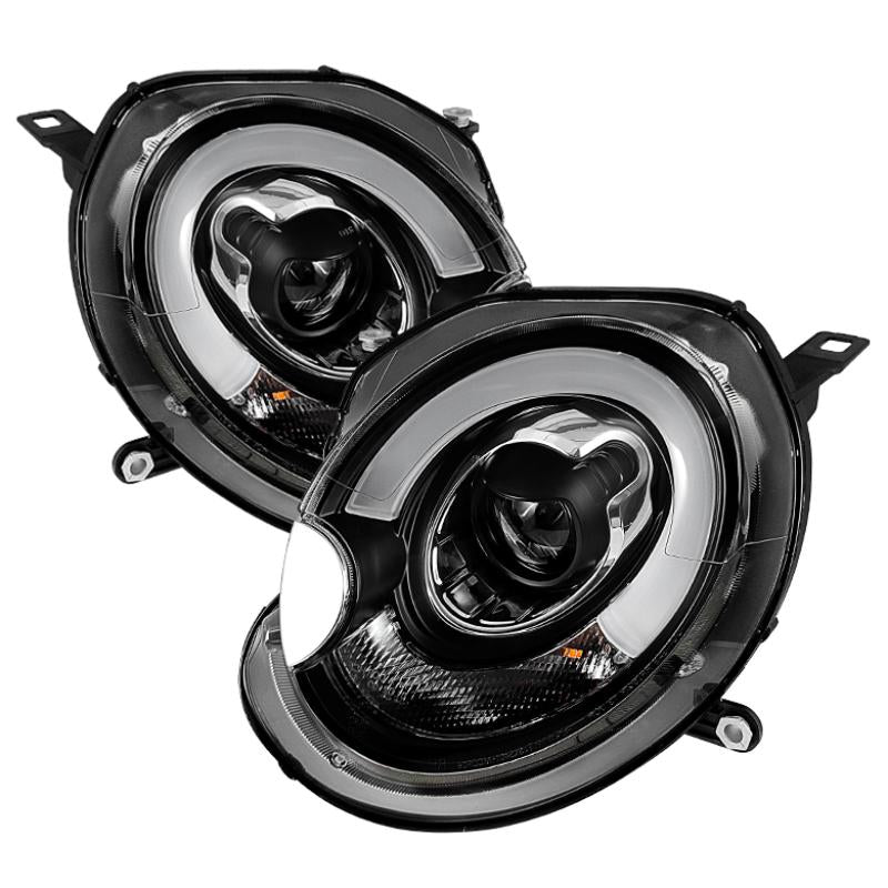 Spyder Mini Cooper 2007-2012 Projector Headlights Halogen Model Only - DRL Black PRO-YD-MC07-DRL-BK 5080608 Main Image