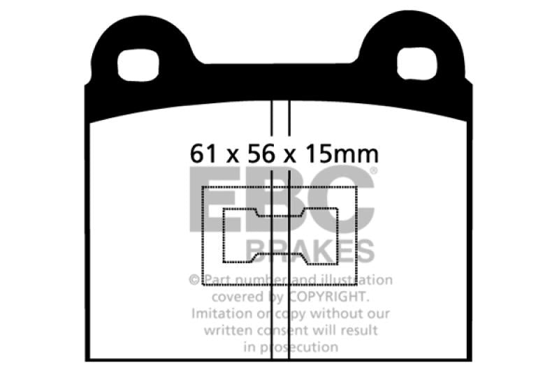 EBC 73-77 Audi Fox 1.5L Ultimax2 Front Brake Pads UD096 Main Image