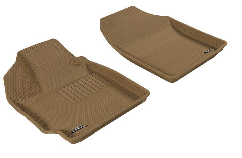 3D MAXpider 2007-2011 Toyota/Scion Yaris/XD Kagu 1st Row Floormat - Tan L1TY02411502 Main Image