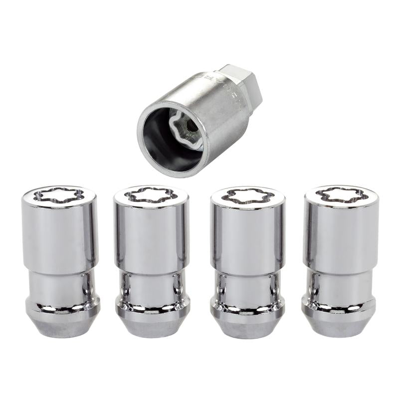 McGard Wheel Lock Nut Set - 4pk. (Cone Seat) 1/2-20 / 3/4 & 13/16 Dual Hex / 1.66in. Length - Chrome 24198 Main Image