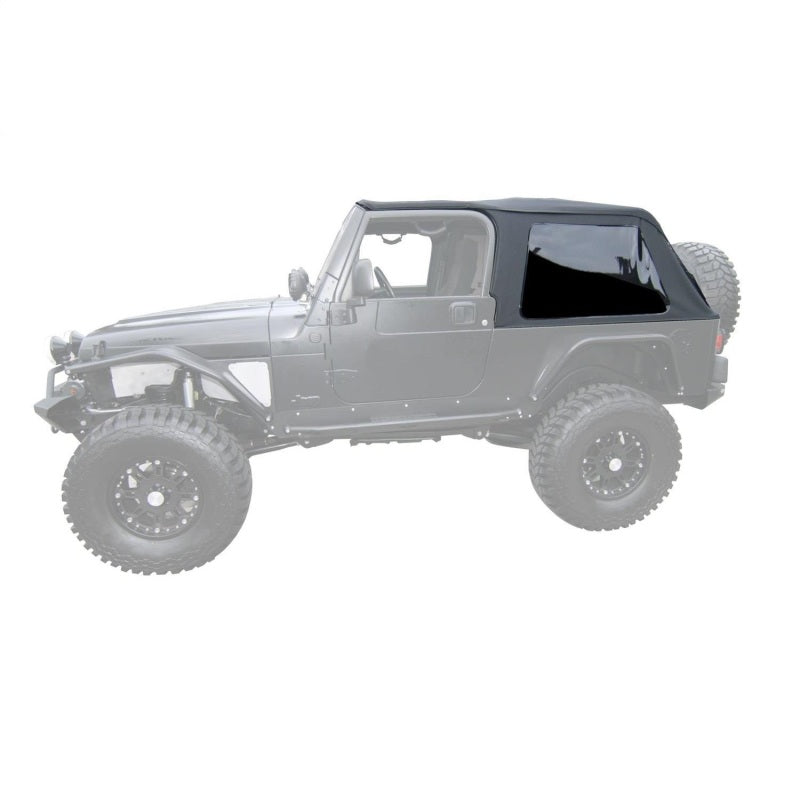 Rampage 2004-2006 Jeep Wrangler(TJ) LJ Unlimited Frameless Soft Top Kit - Black Diamond 109635