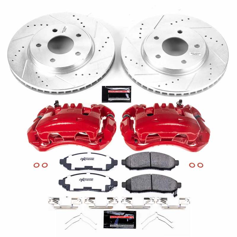 Power Stop 15-17 Chevrolet City Express Front Z36 Truck & Tow Brake Kit w/Calipers KC6492-36