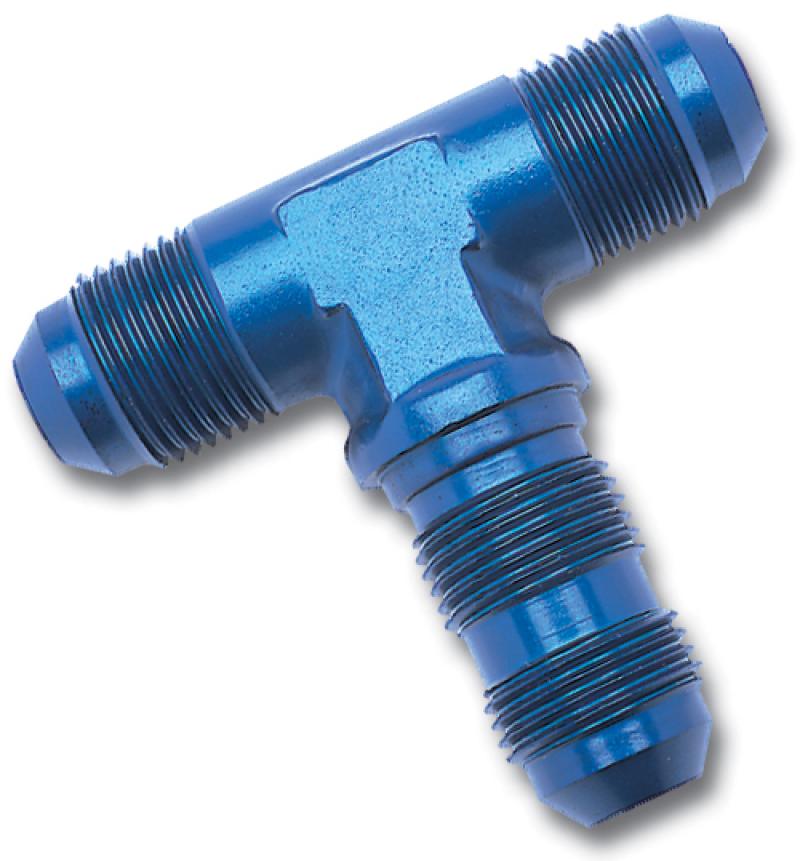 Russell Performance -4 AN Flare Bulkhead Tee Fitting (Blue) 661310 Main Image