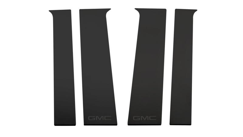 Putco 2020 GMC Sierra HD - GMC Etching - Crew Cab / Dbl Cab (6pcs) Black Platinum Pillar Posts 402671BPGM-2 Main Image