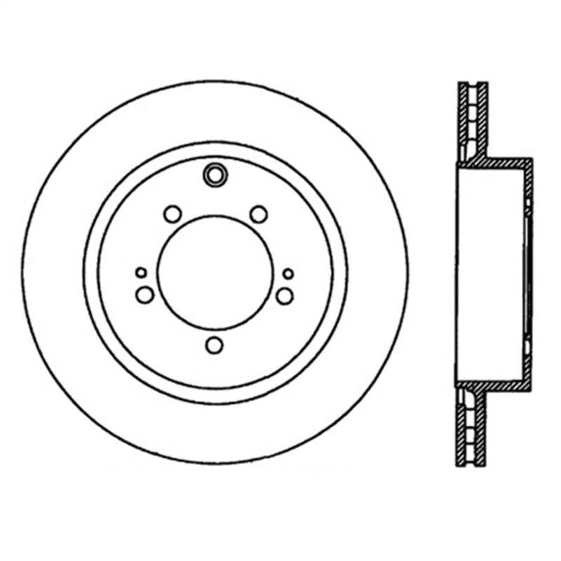 StopTech Sport Slotted Brake Rotor; Rear Right