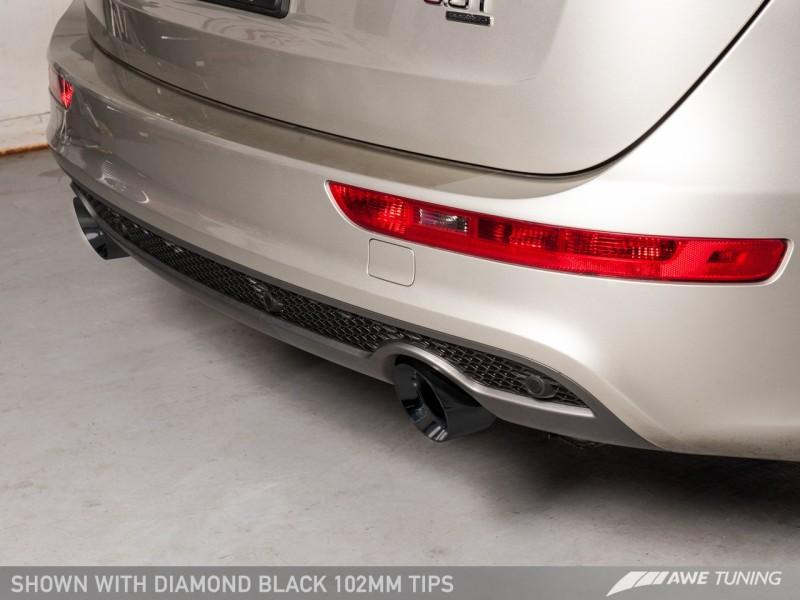 AWE Tuning Audi 8R Q5 3.0T Touring Edition Exhaust Dual Outlet Diamond Black Tips 3015-33054 Main Image