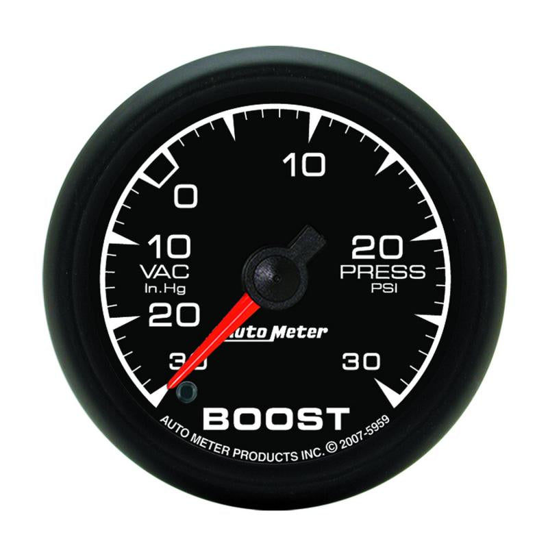 Autometer ES 52mm Full Sweep Electronic 30 In Hg-Vac/30 PSI Vacuum/Boost Gauge 5959 Main Image