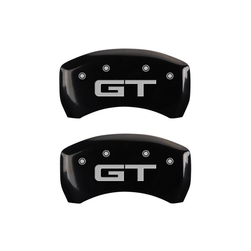 MGP Rear set 2 Caliper Covers Engraved Rear 2015/GT Black finish silver ch 10203R2MGBK Main Image