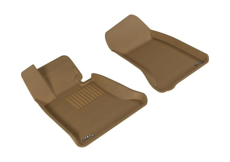 3D MAXpider 2004-2010 BMW 5 Series E60 Kagu 1st Row Floormat - Tan L1BM05011502 Main Image