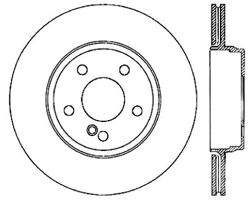 StopTech Sport Cryo Cross Drilled Brake Rotor; Rear Left