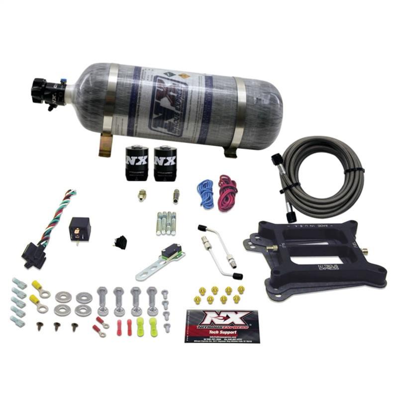 Nitrous Express 4150 4-BBL/Gasoline Nitrous Kit (100-500HP) w/Composite Bottle 50040-12 Main Image