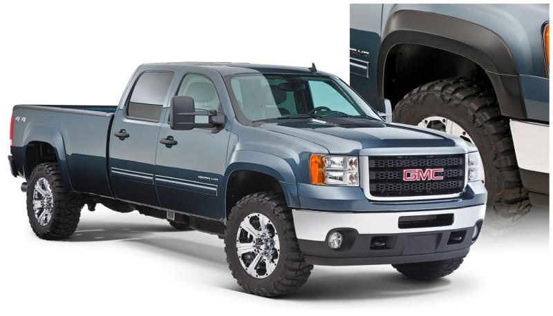 Bushwacker 07-13 GMC Sierra 1500 Fleetside Extend-A-Fender Style Flares 4pc 69.3in Bed - Black 40954-02 Main Image