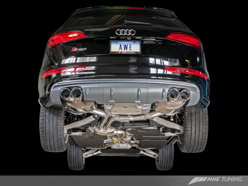 AWE Tuning Audi 8R SQ5 Touring Edition Exhaust - Quad Outlet Diamond Black Tips 3015-43056 Main Image