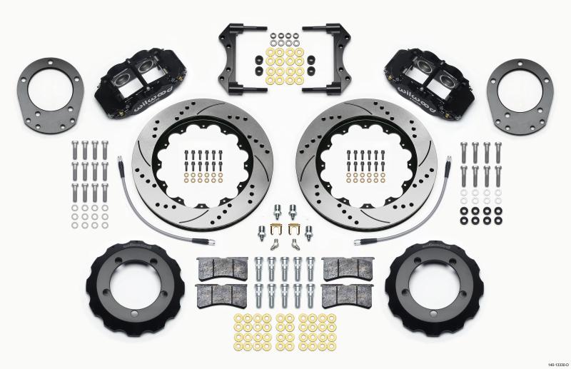 Wilwood Narrow Superlite 4R Front Hat Kit 14.00in Drilled 76-77 Ford Bronco Dana 44 w/Lines 140-13330-D Main Image