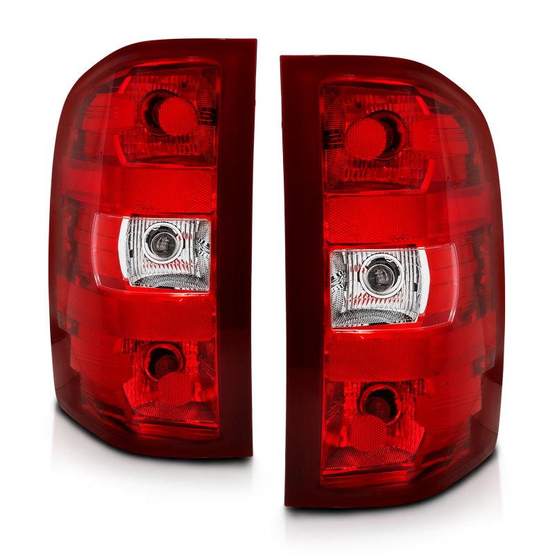 ANZO 2007-2013 Chevy Silverado Taillight Red/Clear Lens (OE Replacement) 311303 Main Image