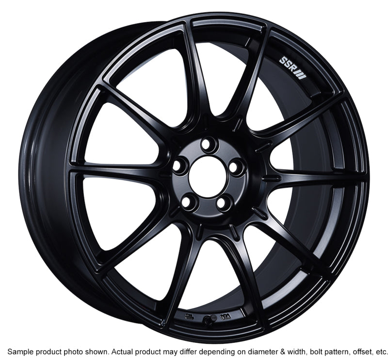 SSR GTX01 19x10.5 5x114.3 22mm Offset Flat Black Wheel Evo X / G35 / 350z / 370z XA19105+2205GMB