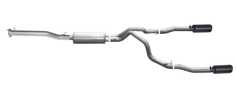 Gibson 15-18 Chevrolet Silverado 1500 LS 5.3L 3in/2.25in Cat-Back Dual Split Exhaust - Black Elite 65661B Main Image