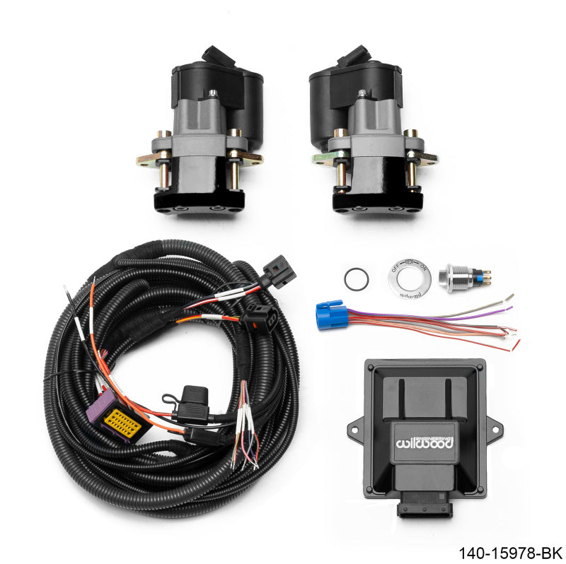 Wilwood Electronic Parking Brake Rear Retrofit Kit - 0.810in Rotor Black 140-15978-BK