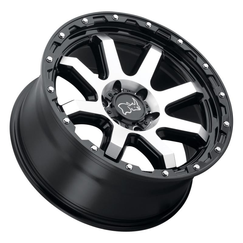 Black Rhino Coyote 17x9.0 5x139.7 ET02 CB 78.1 Gloss Black w/Machined Face & Stainless Bolts Wheel 1790CYT025140B78 Main Image