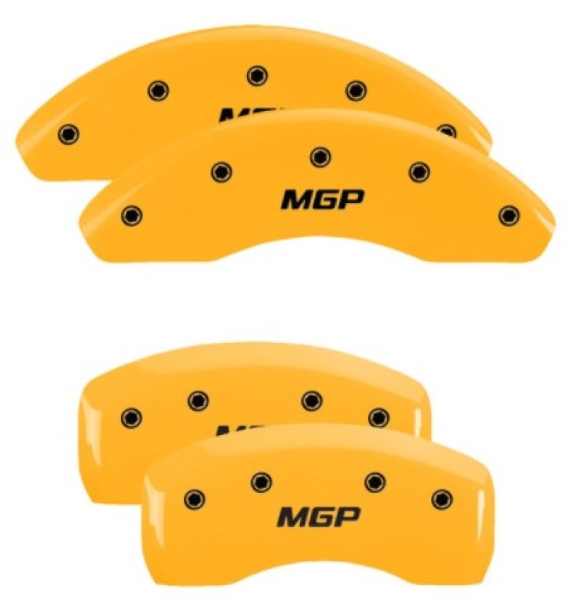 MGP 4 Caliper Covers Engraved Front & Rear MGP Yellow Finish Black Characters 2018 Kia Optima 21193SMGPYL