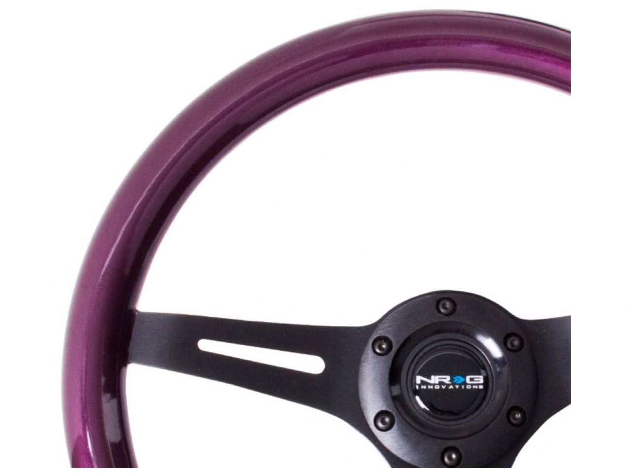 NRG ST-015 Black & Purple Painted Wood Steering Wheel