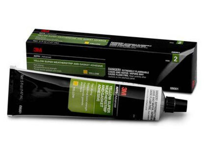 3M Yellow Super Weatherstrip And Gasket Adhesive, 2 fl oz, 12