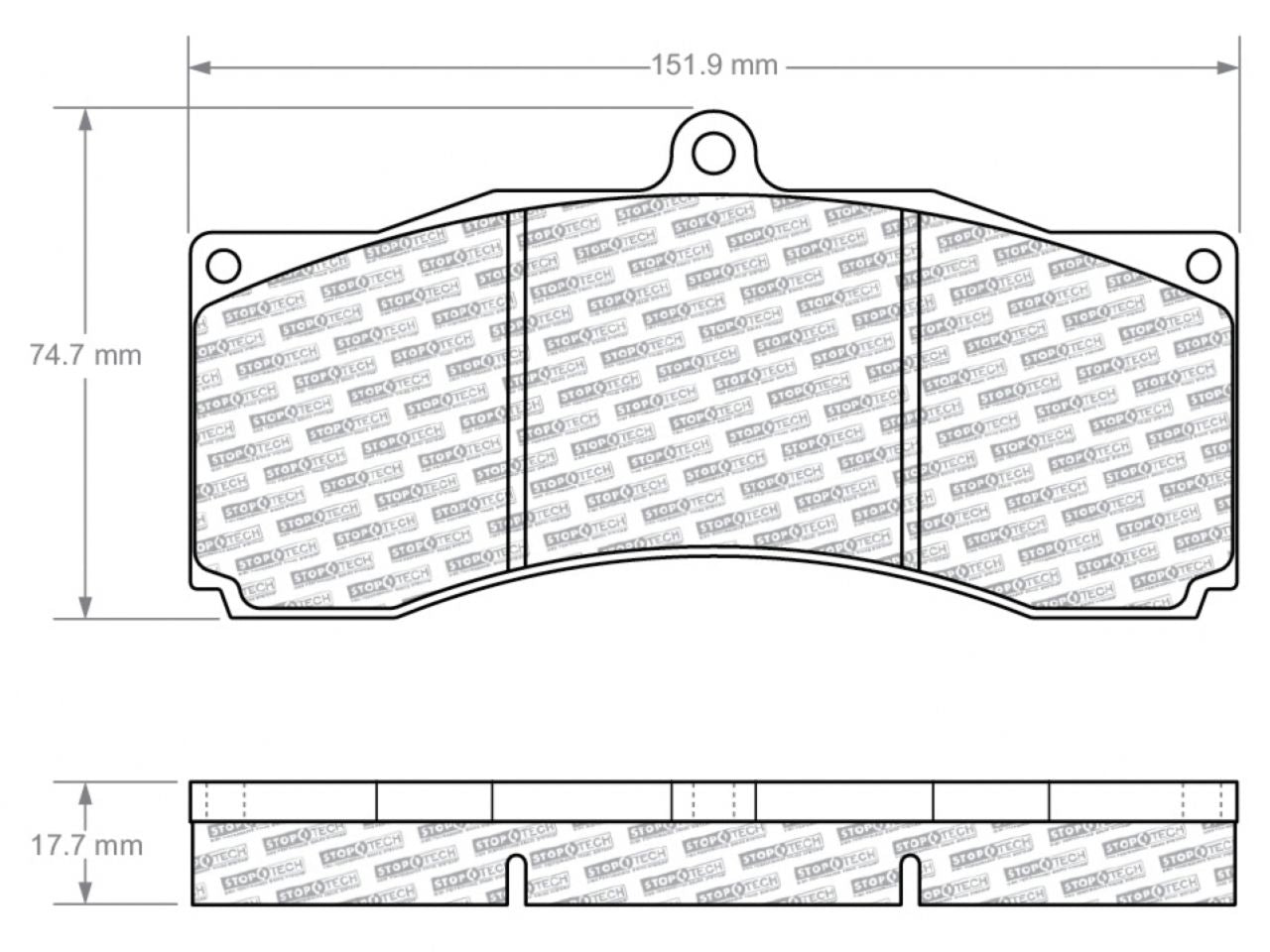 StopTech ST60 Caliper SR34 Compound Race Brake Pads