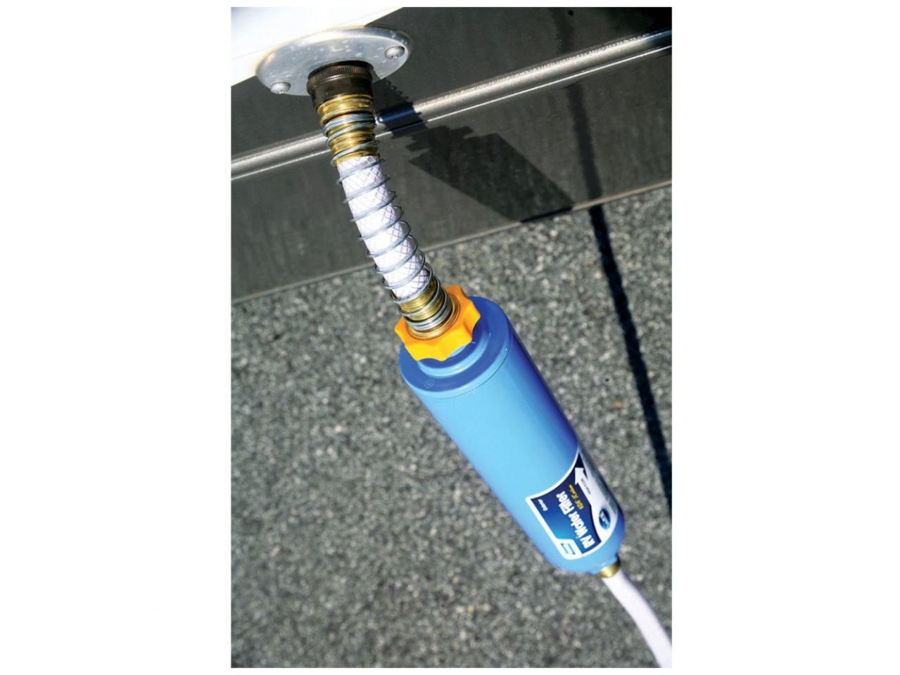 Camco TastePURE Water Filter (KDF) - W / Flexible Hose Protector, LLC