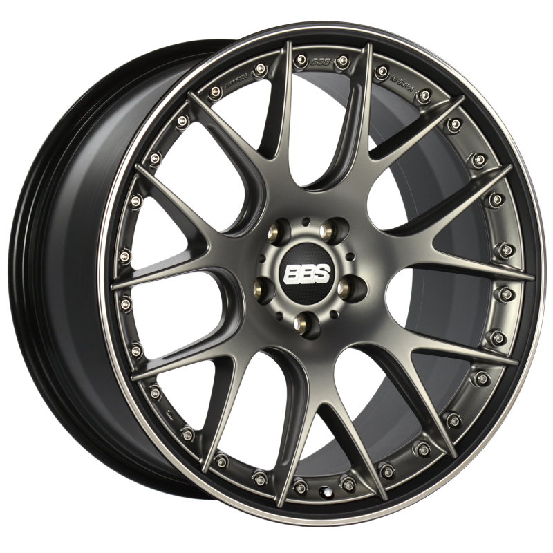 BBS CH-RII 21x10.5 5x120 ET35 Satin Platinum Center Black Lip SS Rim Prot Wheel -82mm PFS/Clip Req CH604PBPO Main Image