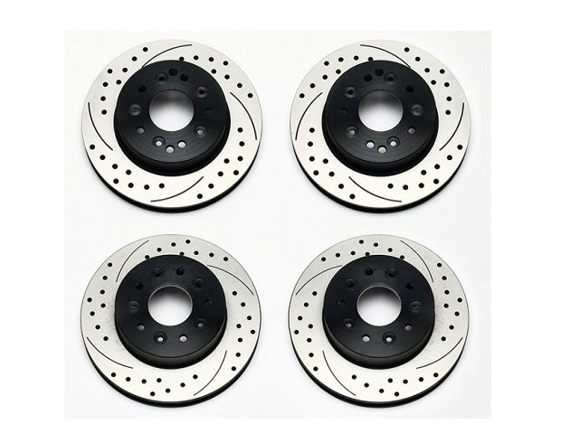 Wilwood Rotor Kit, Front/Rear-Drilled, 65-82 Corvette C2/C3 (1Pc Rotors)