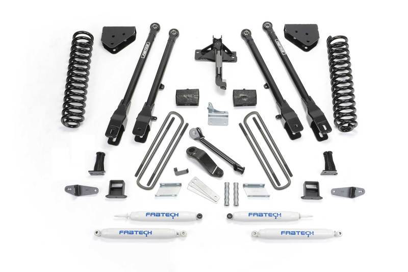 Fabtech 08-10 Ford F450/F550 4WD 6in 4 Link System w/Perf. Shocks K2054 Main Image