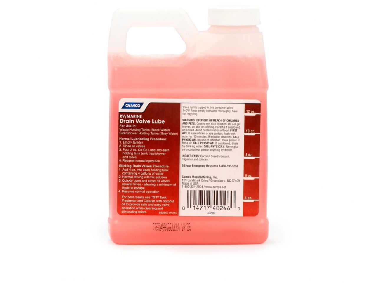 Camco TST Drain Valve Lube with Coco Oil - 16 Oz