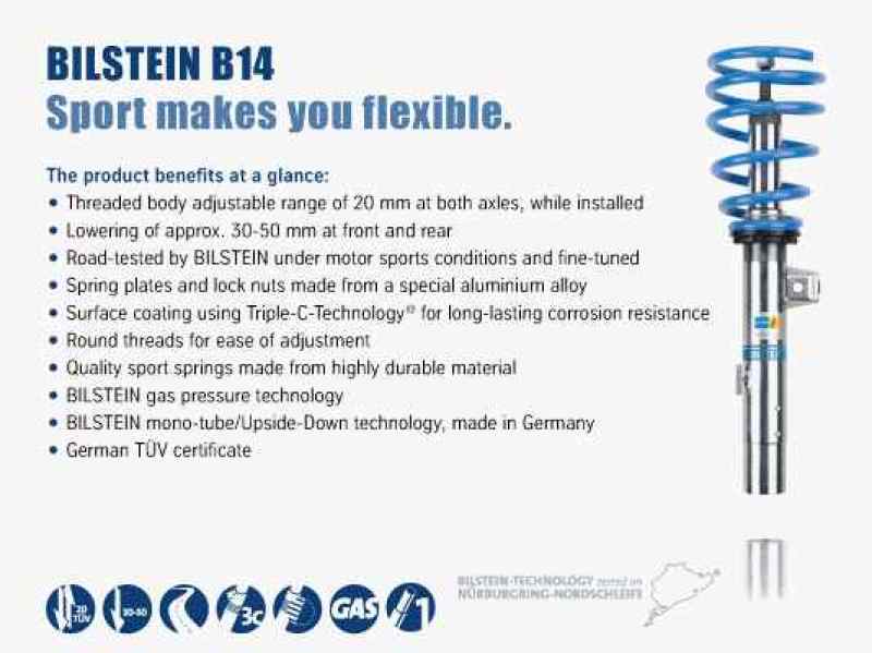 Bilstein B14 (PSS) 12-13 BMW 328i/335i Front & Rear Performance Suspension Kit 47-264632 Main Image