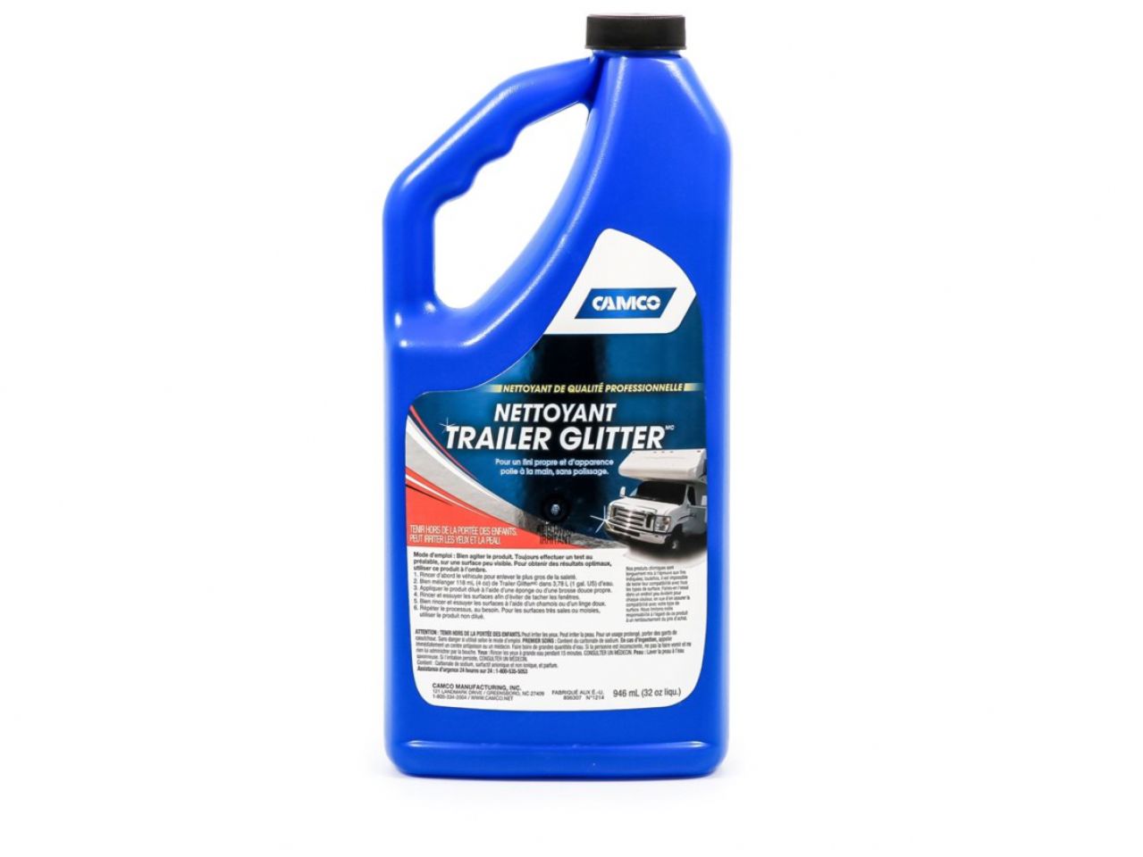 Camco Trailer Glitter Wash - Pro-Strength 32 Oz Bilingual